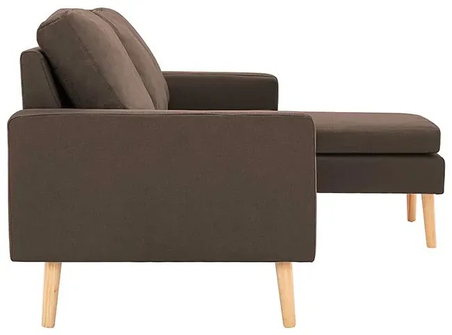 3-osobowa brązowa sofa z podnóżkiem - Muria 4Q