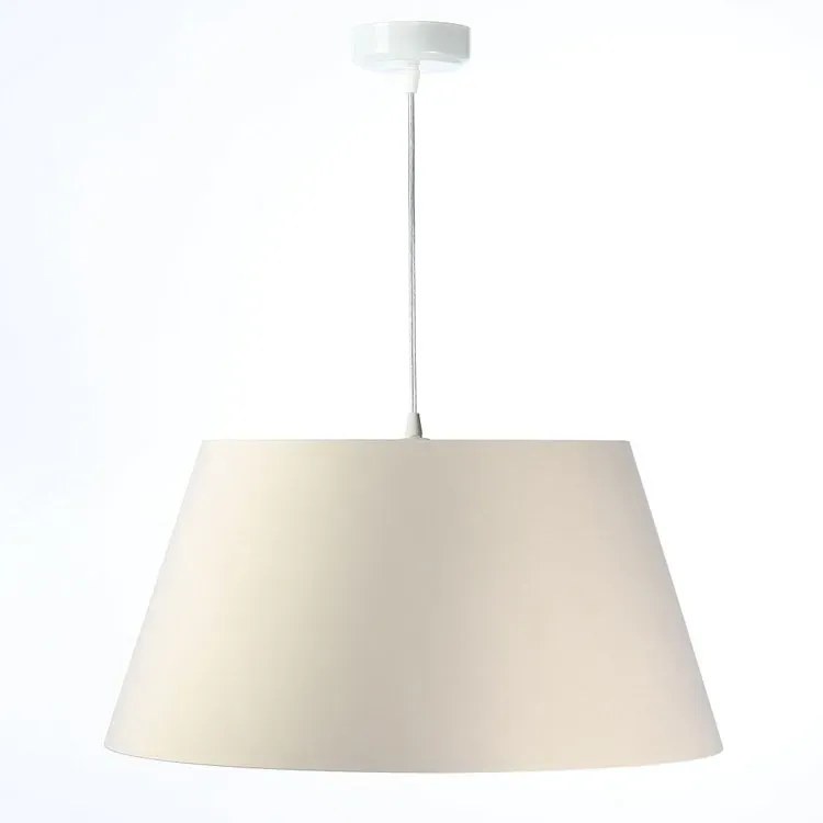 Lampa wisząca dzwon z abażurem ecru - S408 A2-E38