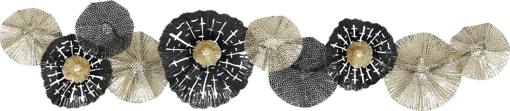 HOMCOM Obraz ścienny, ozdoba ścienna z metalową ramą, nowoczesny styl, Czarny+Złoto | Aosom PL