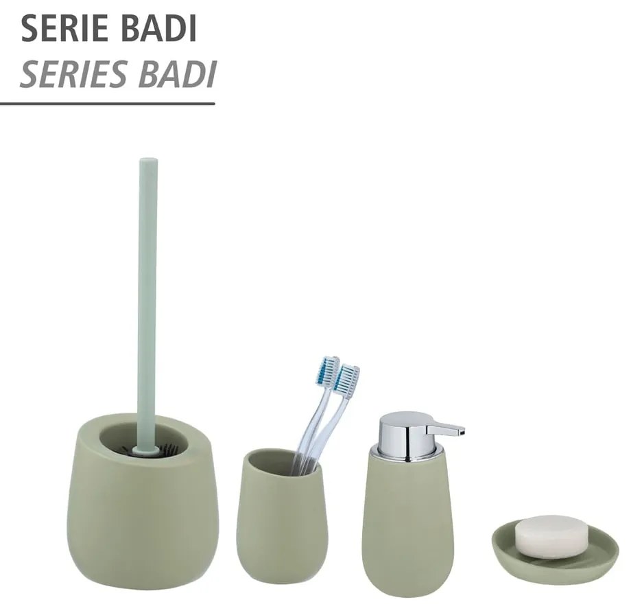 Zielony ceramiczny dozownik do mydła Wenko Badi