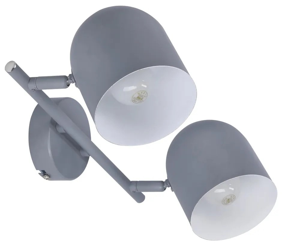 Niebieska lampa sufitowa z metalowym kloszem 38x10 cm Azuro – Candellux Lighting