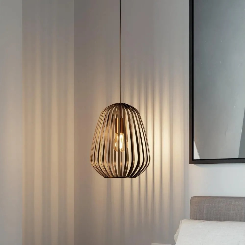 Eglo 901097 - Lampa wisząca na lince ESPINAL 1xE27/40W/230V brązowa