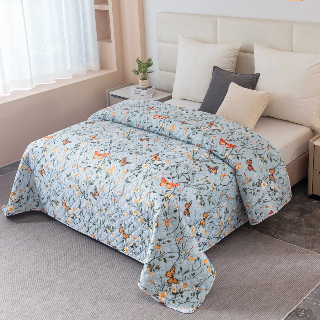 Narzuta na łóżko MONARCH WINGS, jasnoniebieska Rozmiar: 170 x 210 cm