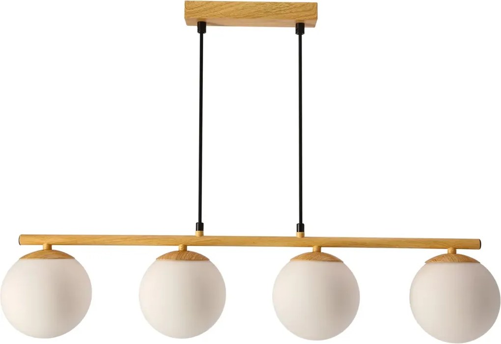 Biała lampa wisząca z 4 kloszami w stylu glamour - M074 H1-D22