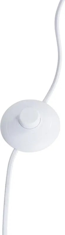 Nowoczesny statyw biały z czarnym abażurem z lnu 45 cm - Tripod Classic