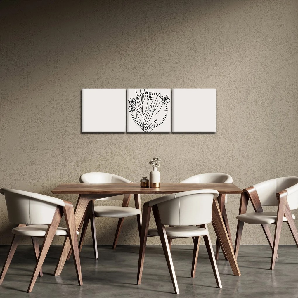 Obraz - Meadow Flower N⁰1 (z zegarem) (90x30 cm)