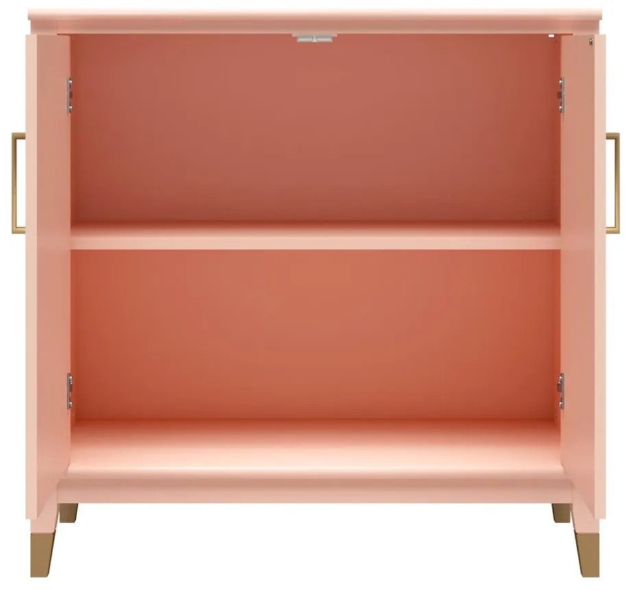 Różowa szafka 86x85x41 cm Westerleigh – CosmoLiving by Cosmopolitan
