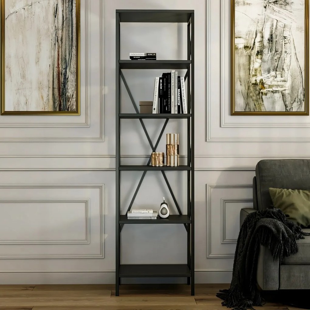 Regał Suadi Anthracite and Black