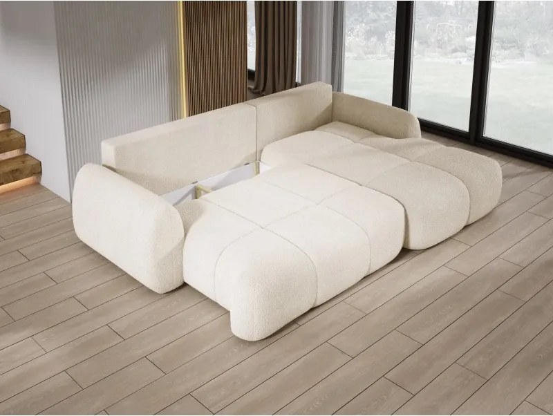 Narożnik COCO z funkcją spania poduszkami i pojemnikiem Now Or Never 02 DOMOHOME