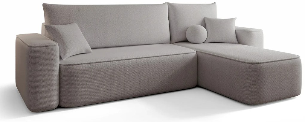 Szary nowoczesny narożnik z funkcją spania G3-C54