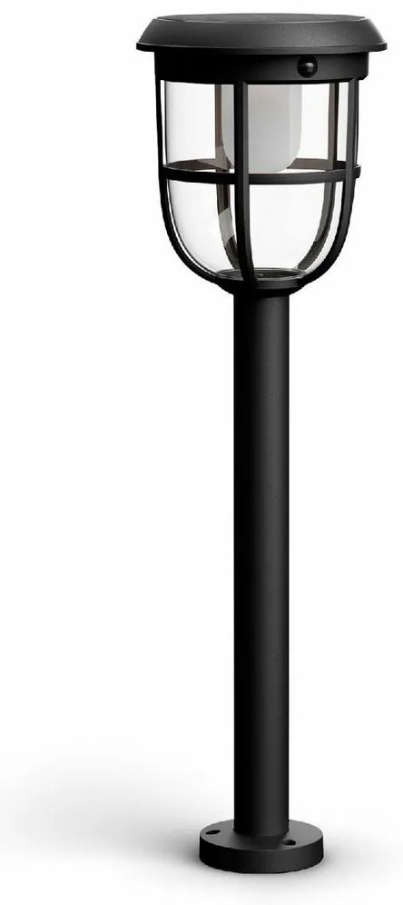 Philips Radii UltraEfficient Solar Outdoor LEDColumn Light 1,3W 3000K 60 cm, czarny