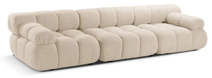 Beżowa sofa modułowa z materiału bouclé 282 cm Bellis – Micadoni Home