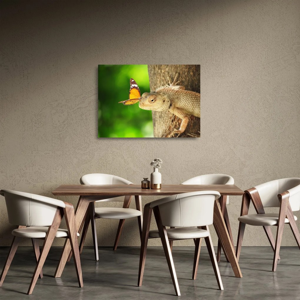 Obraz na szkle - Jaszczurka (70x50 cm)