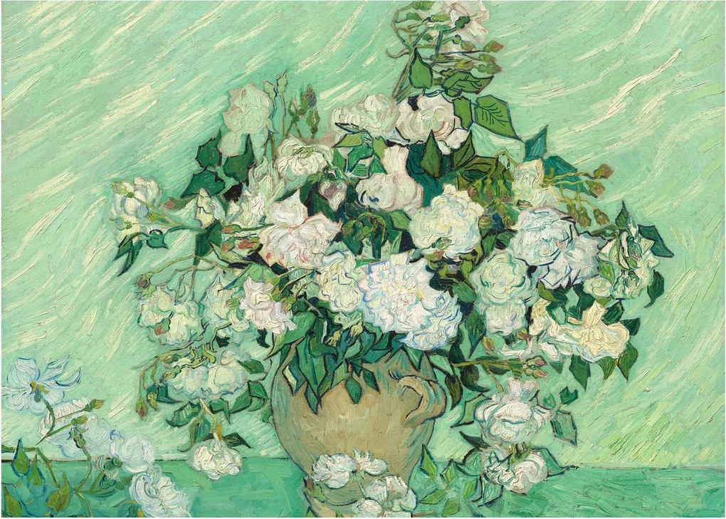 Obraz na szkle - Vincent van Gogh, Roses, reprodukcje (70x50 cm)