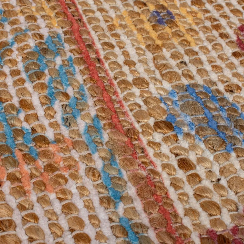 Chodnik z mieszanki juty tkany ręcznie w naturalnym kolorze 60x230 cm Taylor Patchwork – Flair Rugs