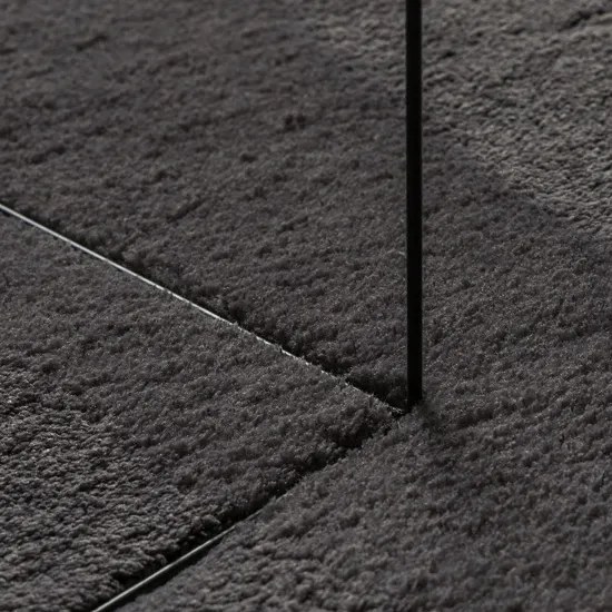 Antracytowy owalny dywan 120x170 S8-F94