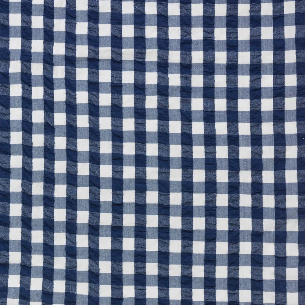 Biało-ciemnoniebieska pościel jednoosobowa z kory 140x200 cm Bæk&amp;Bølge – JUNA