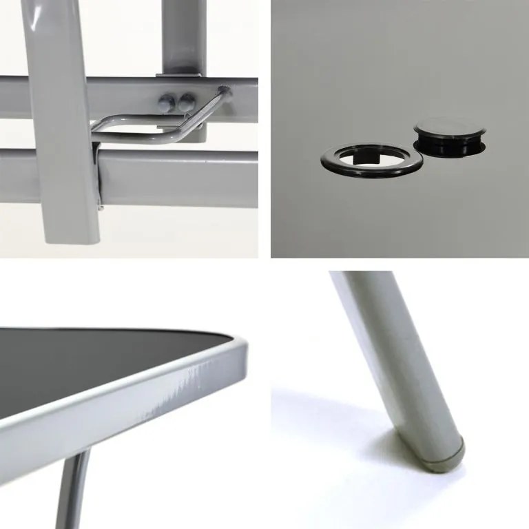 Komplet mebli ogrodowych 7 szt. antracyt