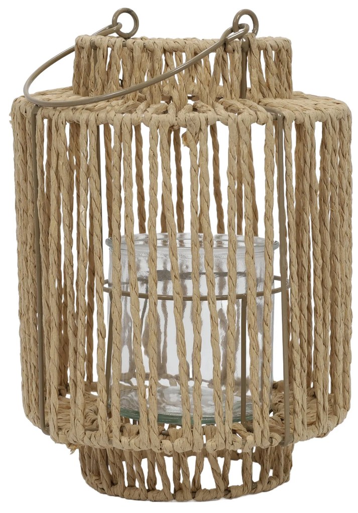 Pleciony lampion z uchwytem, 19 x 25 cm