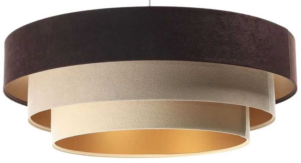 Okrągła welurowa lampa wisząca z abażurem - S444 T5-M31