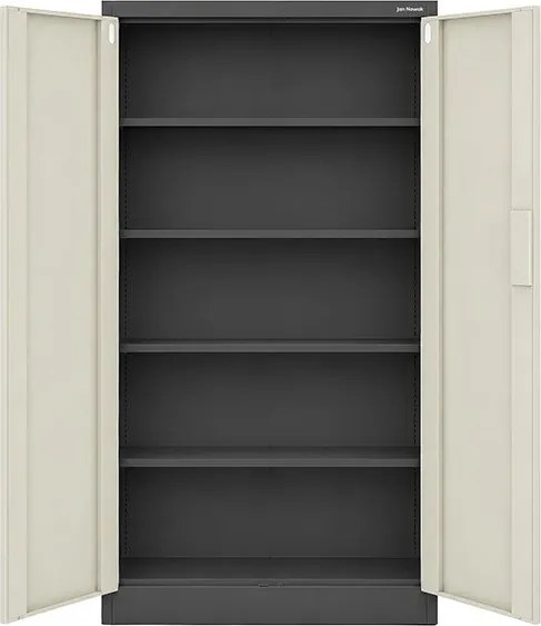 Biurowa szafa metalowa z zamkiem na szyfr antracytowa / dąb sonoma: Eco Design DANIEL, 900 x 1850 x 400 mm