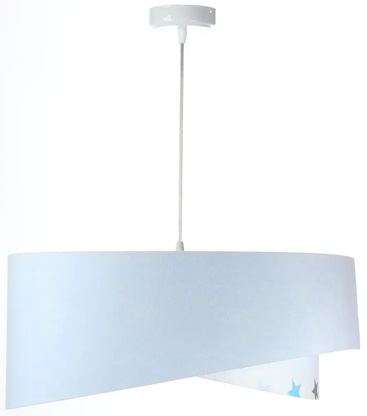 Biało-niebieska lampa wisząca dla dziecka - EXX09-Eterna