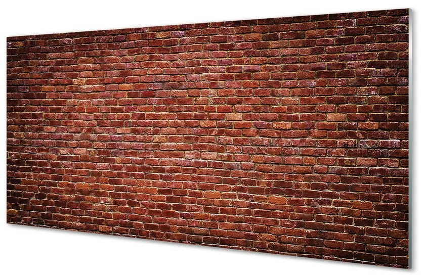 Szklany Panel Cegła mur vintage