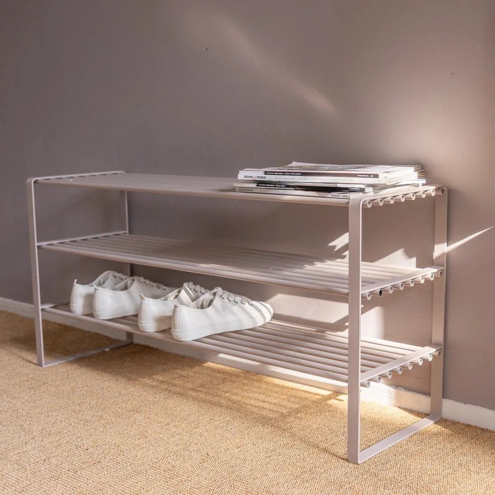 Szarobrązowa metalowa szafka na buty 70x48,5x29 cm Rex – Spinder Design