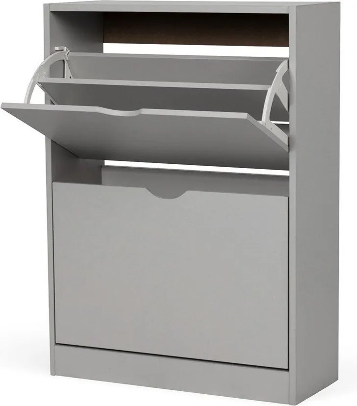 Szara uchylna szafka na buty 50x82x24 cm Stelo – Bonami Essentials