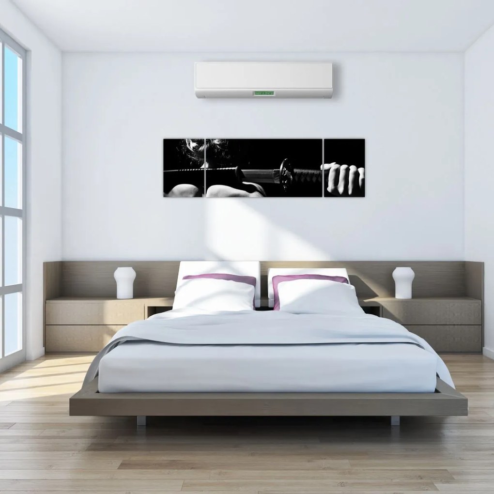 Obraz - Kobieta z mieczem (170x50 cm)