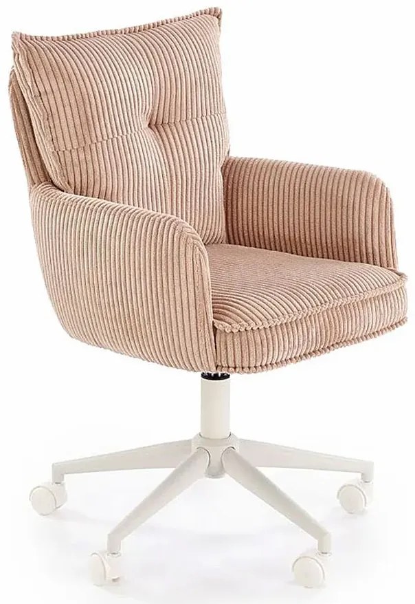 Różowy nowoczesny fotel obrotowy - Oniko