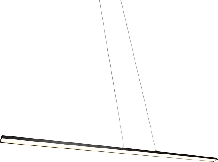 Nowoczesna lampa wisząca czarna 150 cm z LED - Banda
