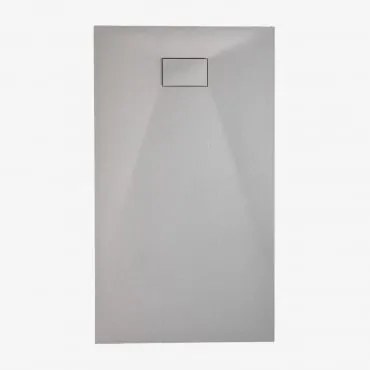 Prostokątna Antypoślizgowa I Ultracienka Brodzik Z Żywicy Smc Soho Jasnoszary & 140 X 80 Cm - Sklum