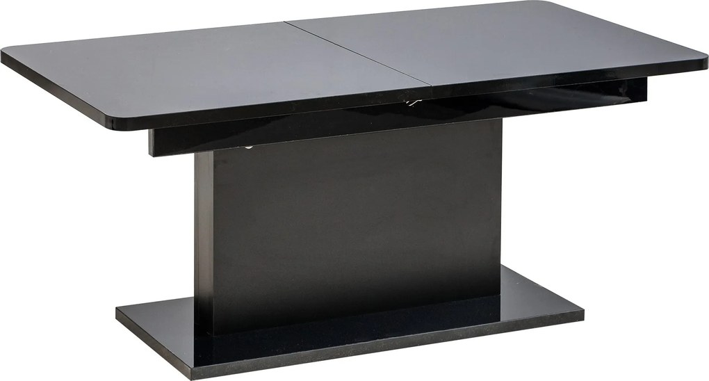 Stół METRON 70 cm do Salonu Jadalni, Rozkładany, Prostokątny, Czarny
