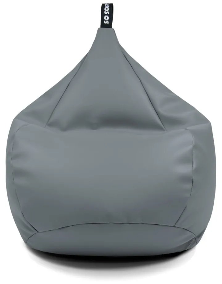 Czerwony worek do siedzenia z imitacji skóry Drop L – So Soft?
