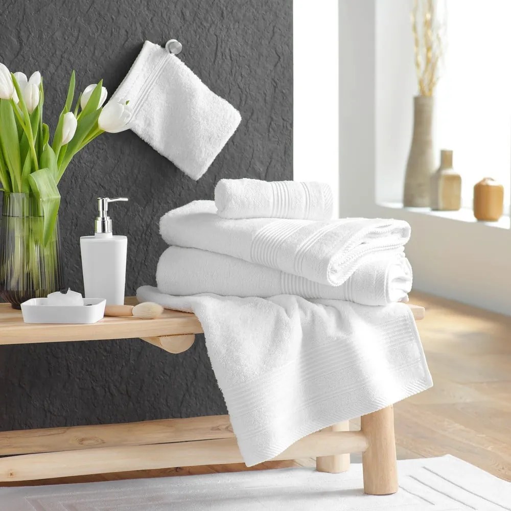 Biały bawełniany ręcznik frotte 30x50 cm Tendresse – douceur d'intérieur