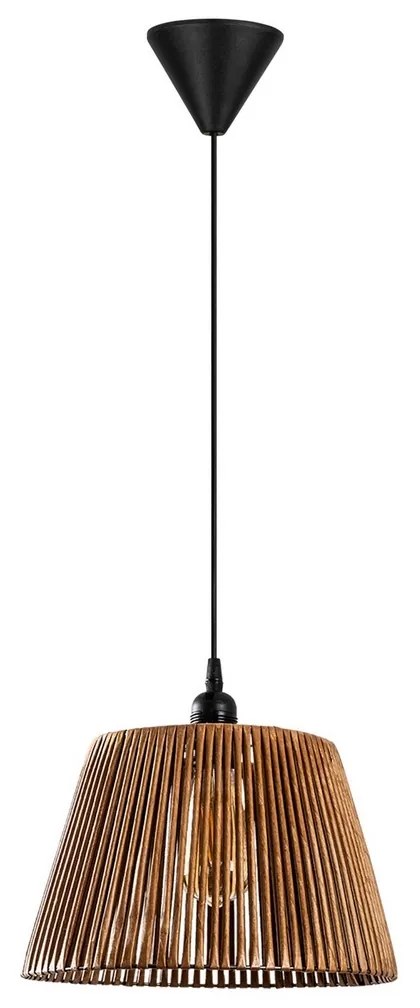 Żyrandol wiszący Cone - Natural, czarny