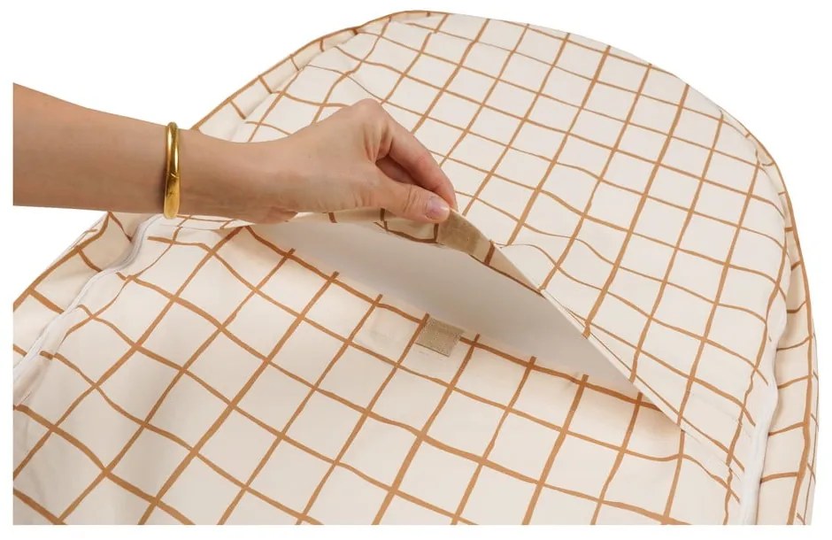 Beżowy kokon dla niemowląt Camel Check – Malomi Kids