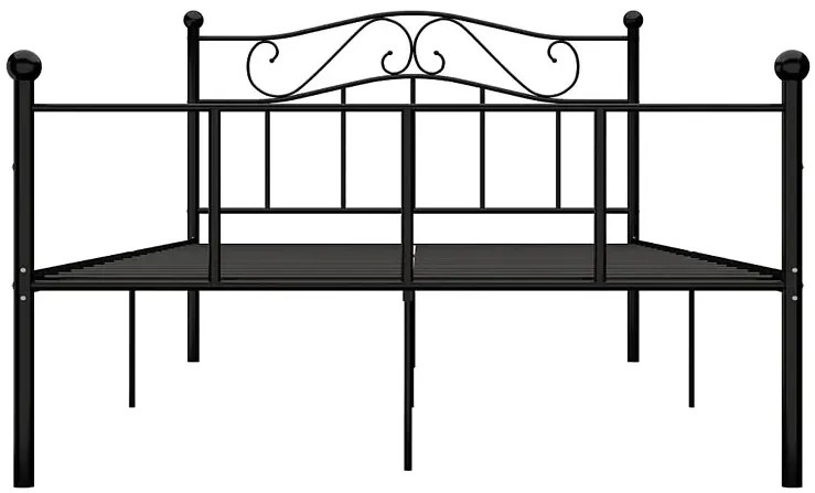 Czarne metalowe łózko pojedyncze 120x200 cm C7-P04