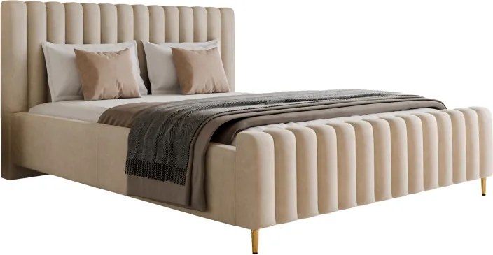 Łóżko tapicerowane Lux z pojemnikiem i zagłówkiem