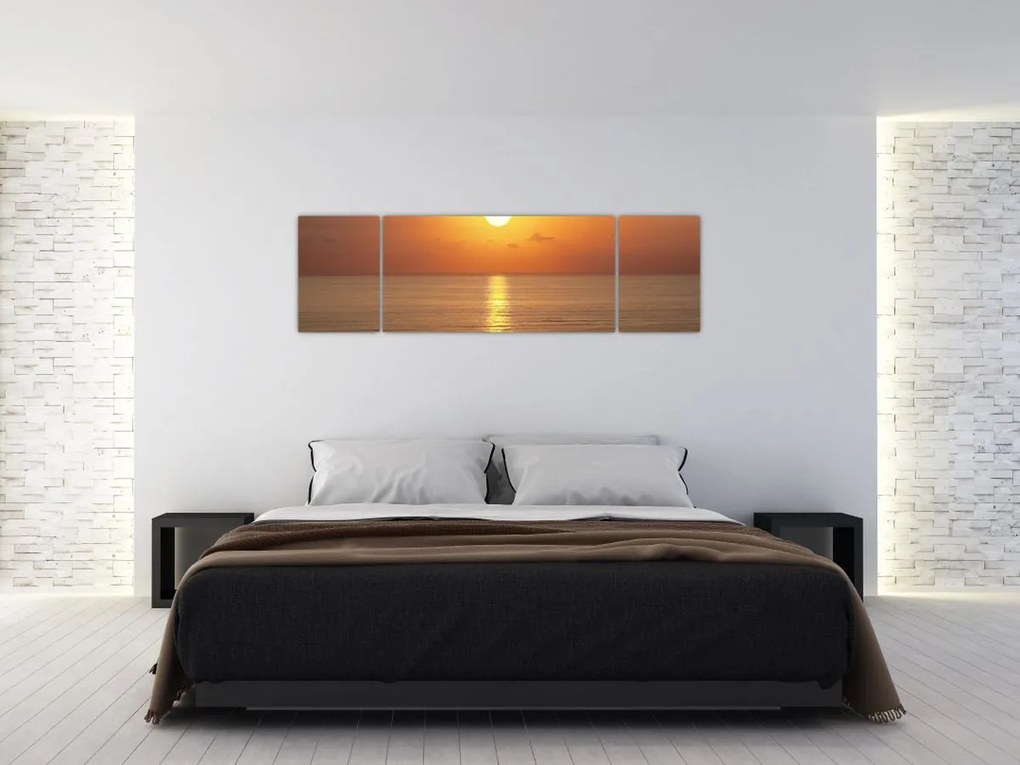 Obraz - Zachód słońca nad oceanem (170x50 cm)