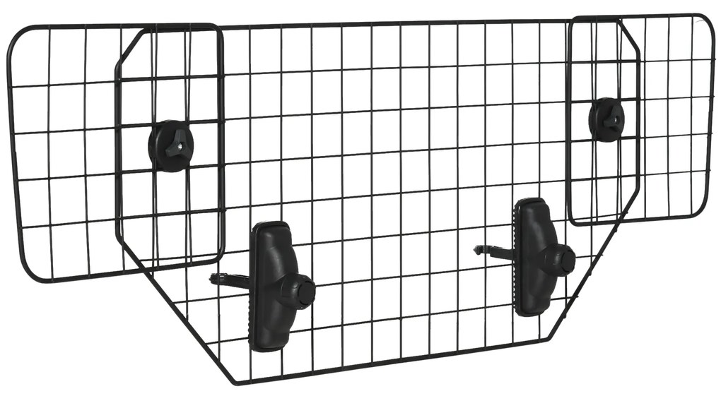 PawHut Bramka Bezpieczeństwa dla Psa Regulowana Osłona 90-120cm Wysoka 405cm Metalowa Czarna | Aosom PL