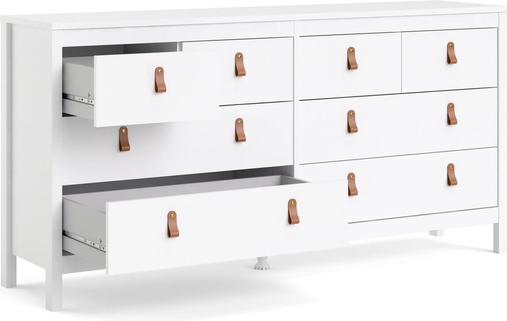 Elegancka komoda pokojowa z szufladami Madrid 4+4 biały mat