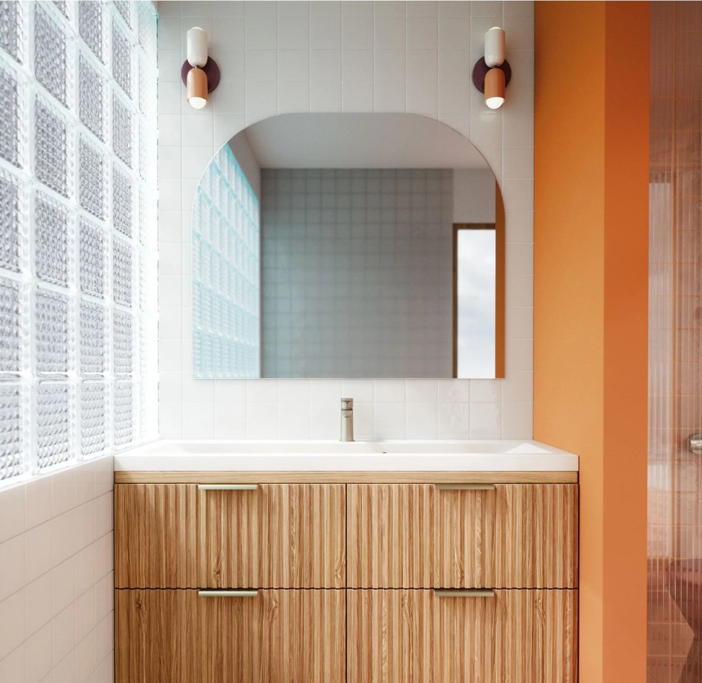 Lustro portalowe bez podświetlena ARCH Pure  | Różne rozmiary | Różne kolory : Kolor tafli szkła - Srebrny, Rozmiar - 80 x 67 cm