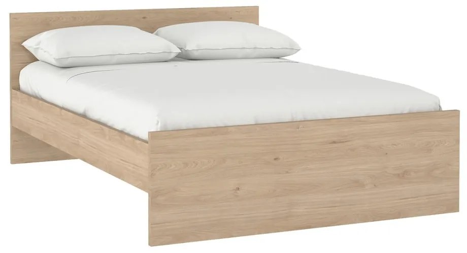 Łóżko dwuosobowe w dekorze dębu 160x200 cm Naia – Tvilum