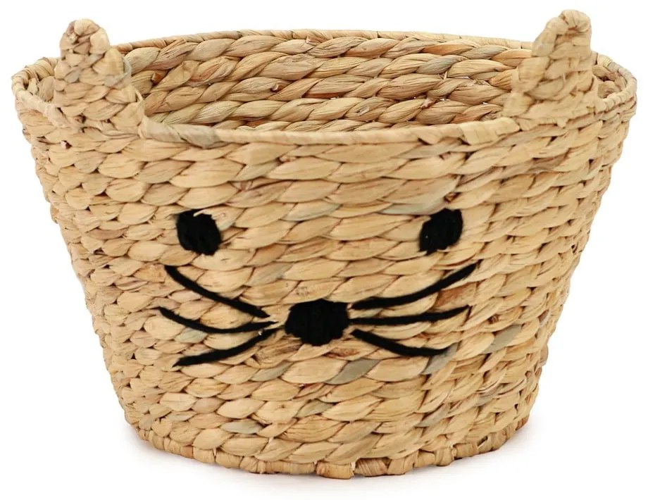 Dziecięcy kosz na zabawki z hiacyntu wodnego w naturalnym kolorze ø 35x26 cm Cat – Compactor