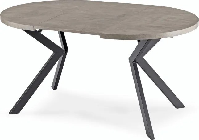 Stół Okrągły Rozkładany LUKAS 100-250 cm Beton Nowoczesny Loft