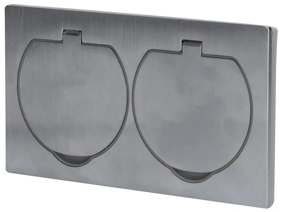 Solight 5B321 - Wbudowane podwójne gniazdo podłogowe IP55