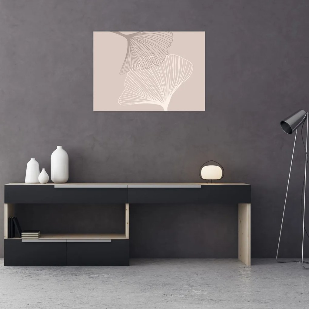 Obraz - Beżowe liście N⁰2 (70x50 cm)