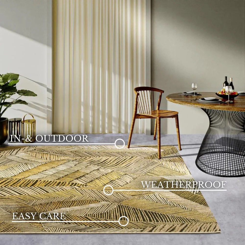 Dywan odpowiedni na zewnątrz w kolorze złota 200x285 cm Eugene – Villeroy&amp;Boch